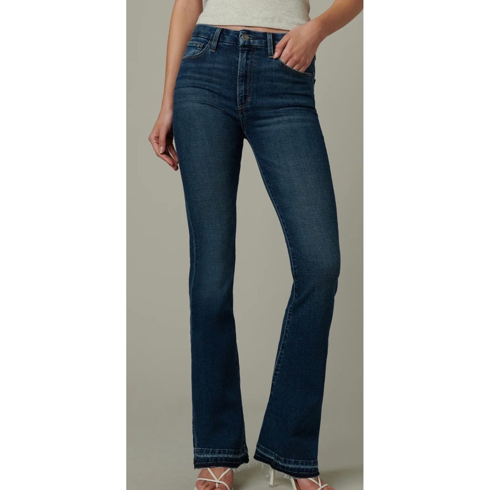 Joes Jeans Flawless Hi Honey High Rise Curvy Skinny Ankle Jeans Blue W26 Raw Hem